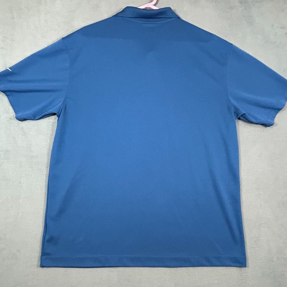 Nike Golf Polo Shirt Mens XL Blue Dri Fit Short Sleeve Stretch Fabric‎ Collared - Picture 8 of 11